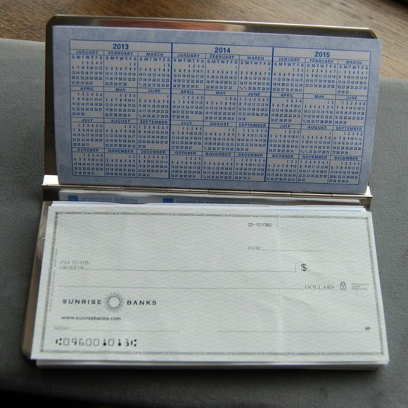 Dresden Sterling Sliver checkbook cover - Picture 12 of 12